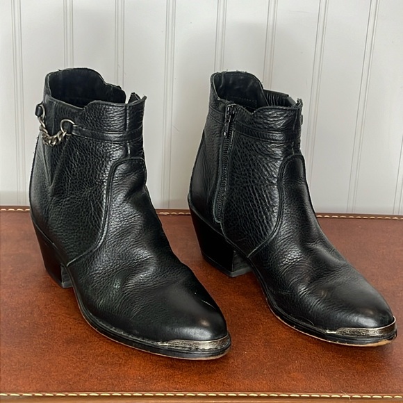 Durango Black Leather Western Booties Size 6 - Picture 14 of 14